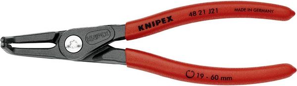 Produktbild: Knipex 48 21 J21 Seegeringzange Passend f&uuml;r (Seegeringzangen) Innenringe 19-60 mm Spitzenform (Details) abgewinkelt 90&deg;