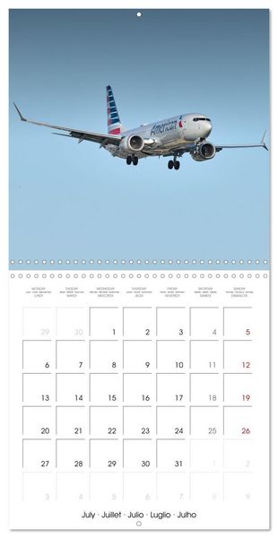 Produktbild: North American Airliners (Wall Calendar 2026 12 &times; 12 Inch) CALVENDO 12 Month Wall Calendar