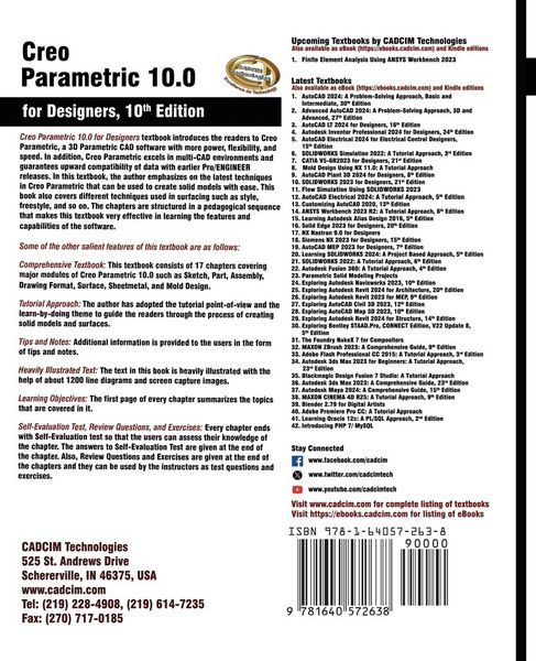 Produktbild: Creo Parametric 10.0 for Designers, 10th Edition