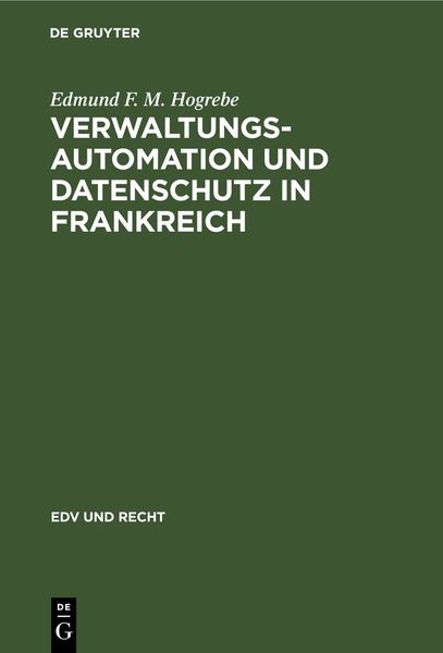 Produktbild: Verwaltungsautomation und Datenschutz in Frankreich