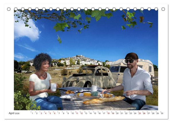Produktbild: Vintage Caravaning (Tischkalender 2026 DIN A5 quer), CALVENDO Monatskalender