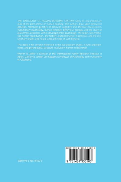 Produktbild: The Ontogeny of Human Bonding Systems