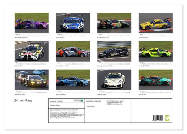 Produktbild: 24h am Ring (Wandkalender 2026 DIN A2 quer), CALVENDO Monatskalender