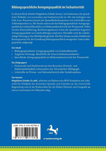 Produktbild: Bildungssprachliche Anregungsqualit&auml;t im Fachunterricht