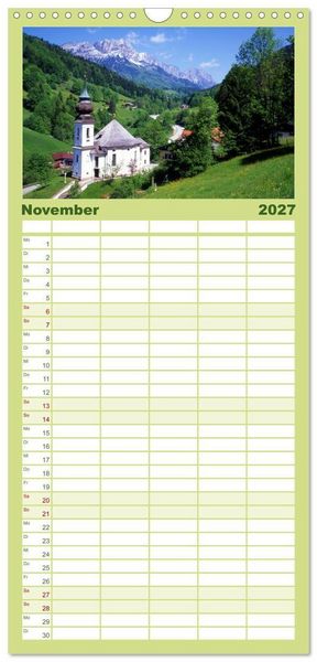 Produktbild: Familienplaner 2027 - Zauberhaftes Berchtesgadener Land mit 5 Spalten (Wandkalender, 21 x 45 cm) CALVENDO
