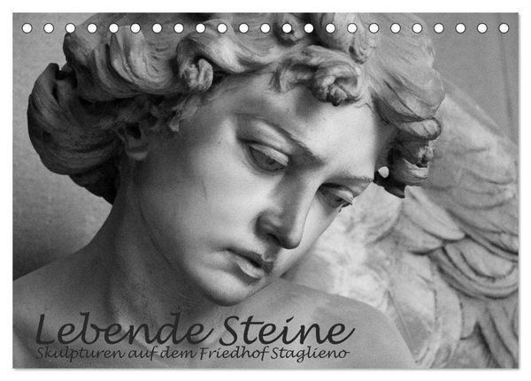 Lebende Steine - Skulpturen auf dem Friedhof Staglieno (Tischkalender 2024 DIN A5 quer), CALVENDO Monatskalender