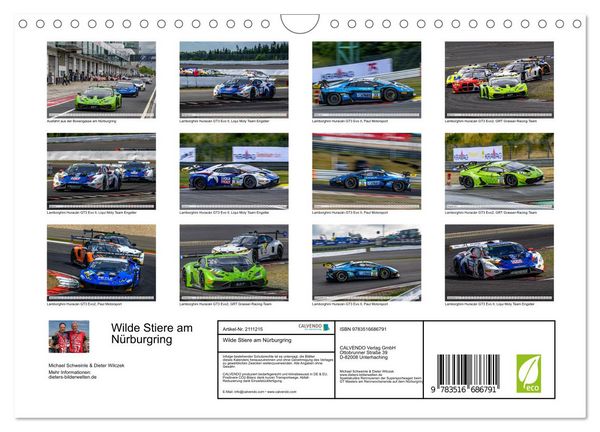 Produktbild: Wilde Stiere am N&uuml;rburgring (Wandkalender 2026 DIN A4 quer), CALVENDO Monatskalender