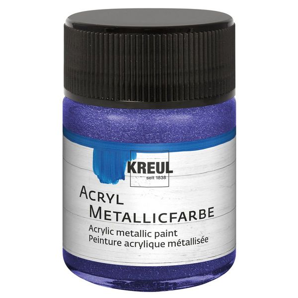 KREUL Acryl Metallicfarbe violett 50ml Glas