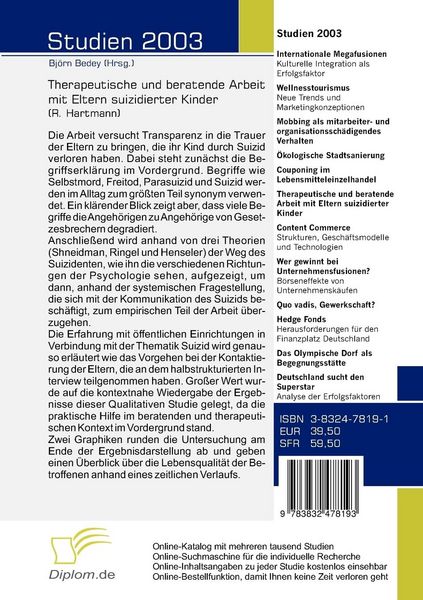 Produktbild: Therapeutische und beratende Arbeit mit Eltern suizidierter Kinder
