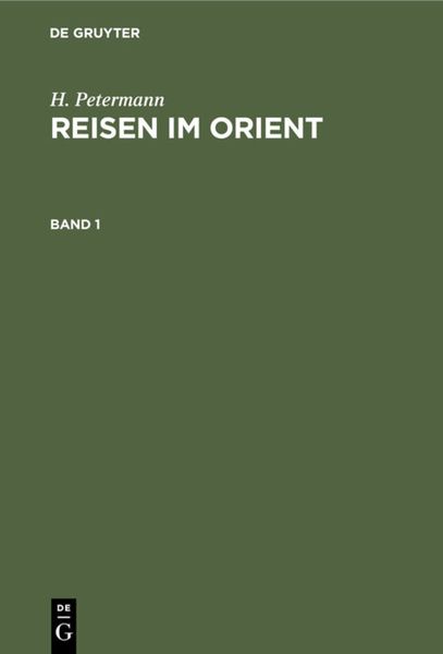 Produktbild: Reisen im Orient. Band 1