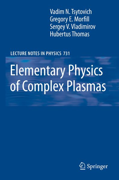 Produktbild: Elementary Physics of Complex Plasmas