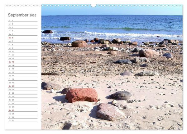 Produktbild: Fehmarn, R&uuml;gen und Usedom - Impressionen von den drei gro&szlig;en Ostseeinseln (Wandkalender 2026 DIN A2 quer), CALVENDO Monatskalender