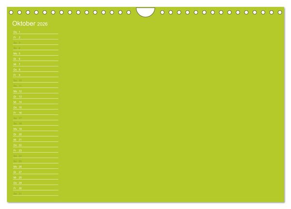 Produktbild: Bastel-Geburtstagskalender gr&uuml;n / Geburtstagskalender (Wandkalender 2026 DIN A4 quer), CALVENDO Monatskalender