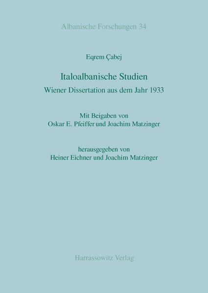 Produktbild: Italoalbanische Studien