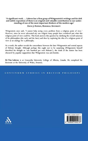 Produktbild: Wittgenstein's Religious Point of View