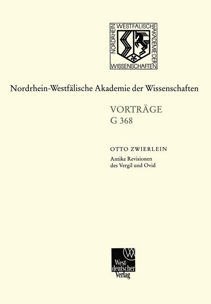 Produktbild: Antike Revisionen des Vergil und Ovid