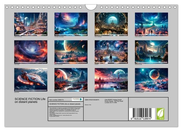 Produktbild: SCIENCE FICTION Life on distant planets (Wall Calendar 2026 DIN A4 landscape), CALVENDO 12 Month Wall Calendar