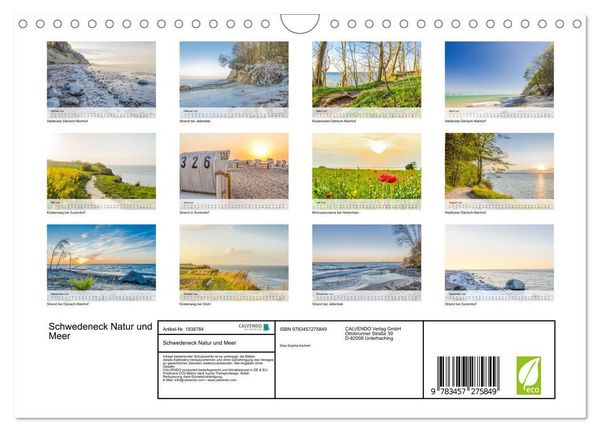 Produktbild: Schwedeneck Natur und Meer (Wandkalender 2026 DIN A4 quer), CALVENDO Monatskalender