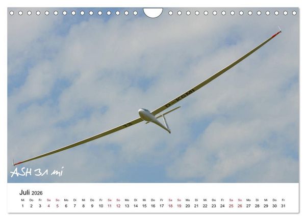 Produktbild: Flugzeuge auf der Wasserkuppe 2026 (Wandkalender 2026 DIN A4 quer), CALVENDO Monatskalender