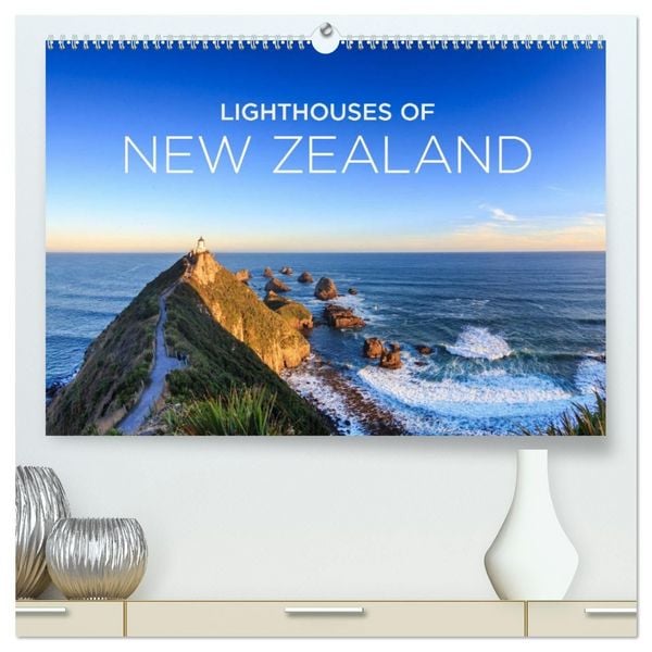 Produktbild: Lighthouses of New Zealand (High Quality Premium Wall Calendar 2027 DIN A2 landscape),CALVENDO 12 Month Wall Calendar
