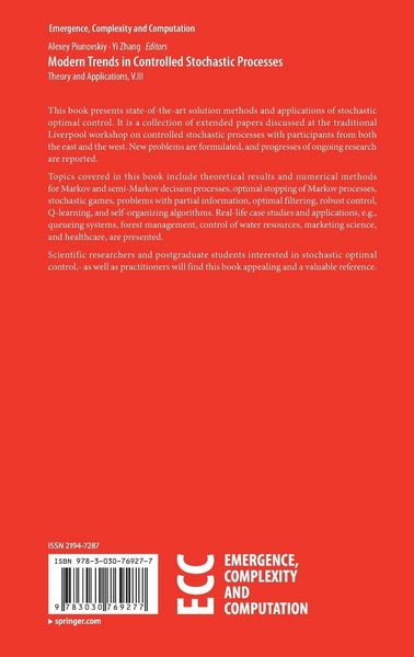 Produktbild: Modern Trends in Controlled Stochastic Processes: