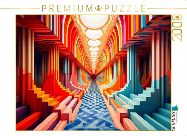 Produktbild: CALVENDO Puzzle Ein Motiv aus dem Kalender 3D - Abstrakte und futuristische Illustrationen | 2000 Teile Lege-Gr&ouml;&szlig;e 90x67cm Foto-Puzzle f&uuml;r gl&uuml;ckliche