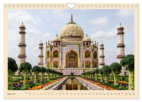Produktbild: Historische Reiseziele f&uuml;r Vegetarier (Wandkalender 2027 DIN A4 quer), CALVENDO Monatskalender