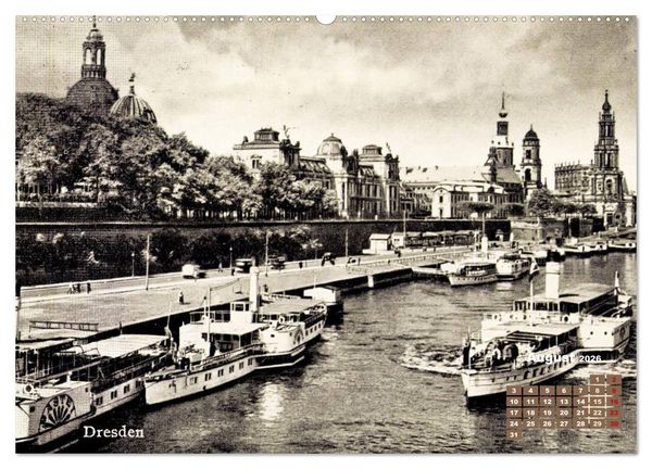 Produktbild: Souvenirs aus Dresden &ndash; Die Stadt auf historischen Karten (Wandkalender 2026 DIN A2 quer), CALVENDO Monatskalender