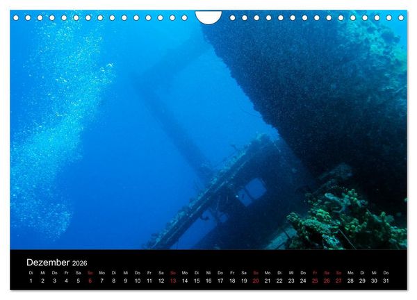 Produktbild: Abu Nuhas - Wracks im Roten Meer (Wandkalender 2026 DIN A4 quer), CALVENDO Monatskalender