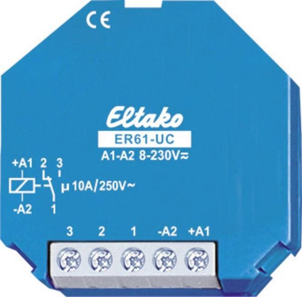 Eltako ER61-UC Schaltrelais Nennspannung: 230V Schaltstrom (max.): 10A 1 Wechsler 1St.