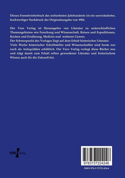Produktbild: Fremdw&ouml;rterbuch des siebzehnten Jahrhunderts