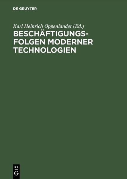 Produktbild: Besch&auml;ftigungsfolgen moderner Technologien