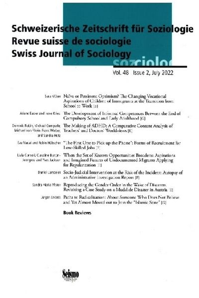 Produktbild: Schweizerische Zeitschrift f&uuml;r Soziologie