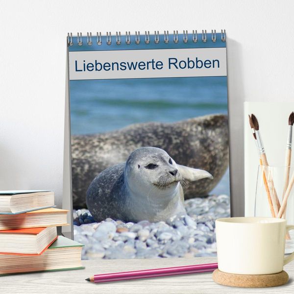 Produktbild: Liebenswerte Robben (Tischkalender 2026 DIN A5 hoch), CALVENDO Monatskalender