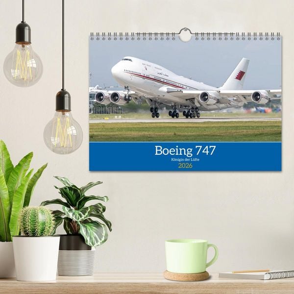 Produktbild: Boeing 747 Kalender (Wandkalender 2026 DIN A4 quer), CALVENDO Monatskalender