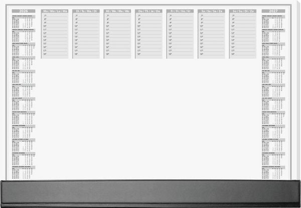 Sigel H6365 Schreibunterlage Papier Wochenplan mit Schutzklappe (B x H) 59.50 cm x 41 cm 2026, 2027 40 Blatt
