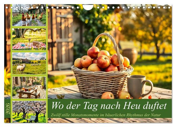 Produktbild: Wo der Tag nach Heu duftet - Zw&ouml;lf stille Monatsmomente im b&auml;uerlichen Rhythmus der Natur (Wandkalender 2026 DIN A4 quer), CALVENDO Monatskalender