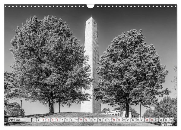 Produktbild: BOSTON Monochrome Stadtansichten (Wandkalender 2026 DIN A3 quer), CALVENDO Monatskalender