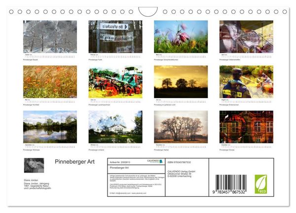 Produktbild: Pinneberger Art (Wandkalender 2026 DIN A4 quer), CALVENDO Monatskalender