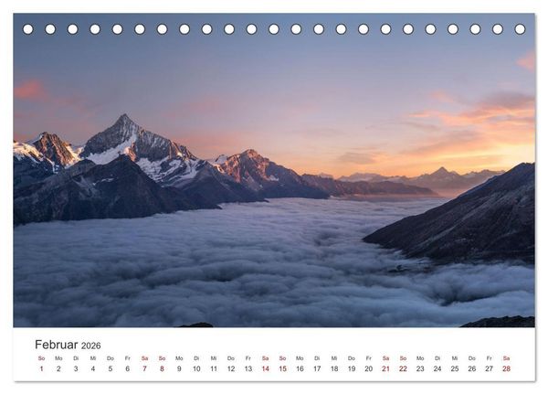 Produktbild: Alpen - Highlight eines beeindruckenden Gebirges (Tischkalender 2026 DIN A5 quer), CALVENDO Monatskalender