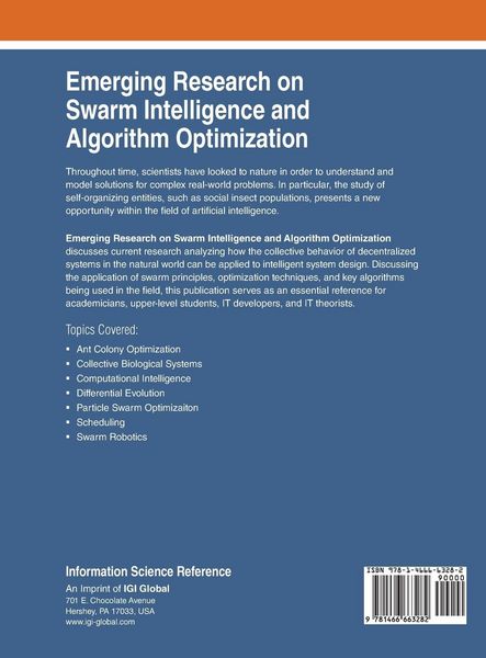 Produktbild: Emerging Research on Swarm Intelligence and Algorithm Optimization