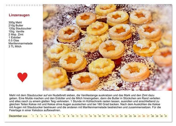Produktbild: Delikates &Ouml;sterreich. K&uuml;chenkalender mit den klassischen S&uuml;&szlig;speisen (hochwertiger Premium Wandkalender 2026 DIN A2 quer), Kunstdruck in Hochglanz