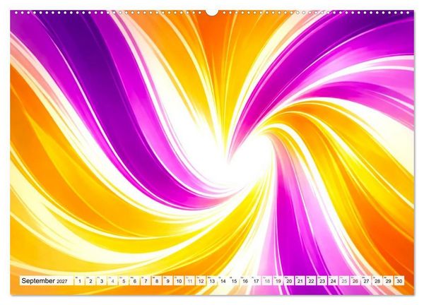 Produktbild: Dynamische Farbwelten (hochwertiger Premium Wandkalender 2027 DIN A2 quer), Kunstdruck in Hochglanz