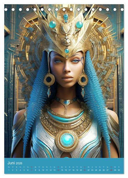 Produktbild: Antike Priesterinnen. Kunstvolle Fantasy-Portraits (Tischkalender 2026 DIN A5 hoch), CALVENDO Monatskalender