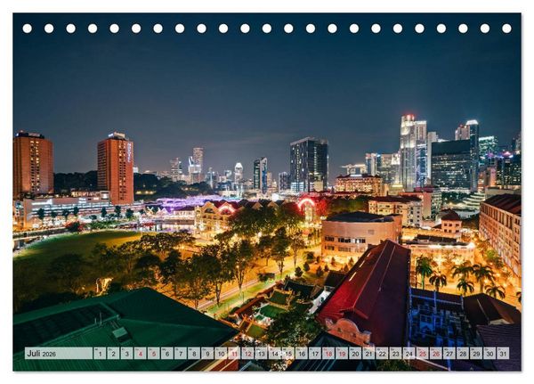 Produktbild: Singapur entdecken (Tischkalender 2026 DIN A5 quer), CALVENDO Monatskalender