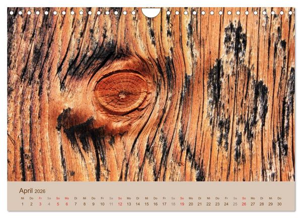 Produktbild: Farben des Holzes (Wandkalender 2026 DIN A4 quer), CALVENDO Monatskalender