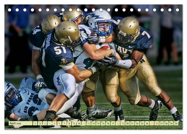 Produktbild: American Football - Taktik und Athletik (Tischkalender 2026 DIN A5 quer), CALVENDO Monatskalender