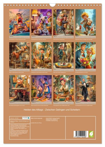 Produktbild: Helden des Alltags - Zwischen Gelingen und Scheitern (Wandkalender 2026 DIN A3 hoch), CALVENDO Monatskalender