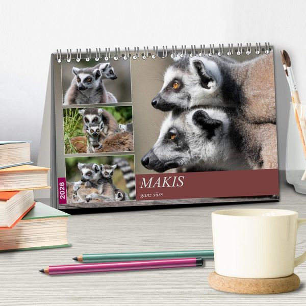Produktbild: Makis ganz s&uuml;ss (Tischkalender 2026 DIN A5 quer), CALVENDO Monatskalender