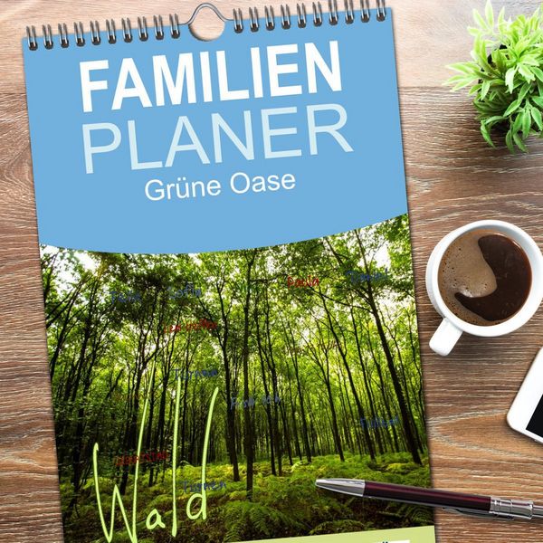 Produktbild: Familienplaner 2026 - Wald mit 5 Spalten (Wandkalender, 21 x 45 cm) CALVENDO